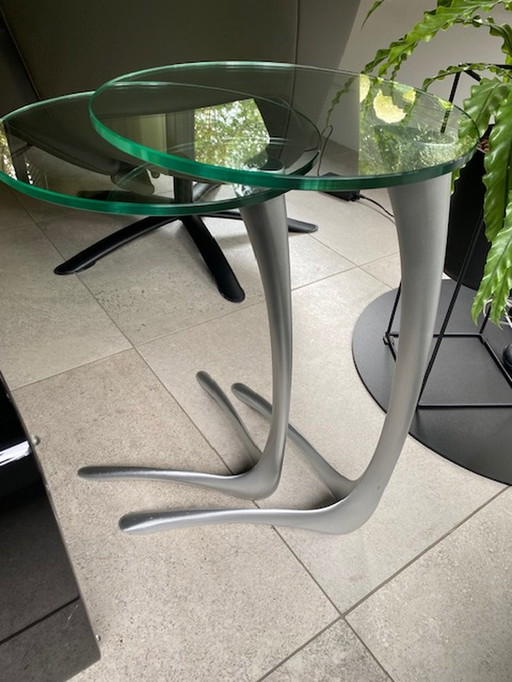 2x Ronald Schmitt side table Modell: K 385 Design: Matthias Fischer