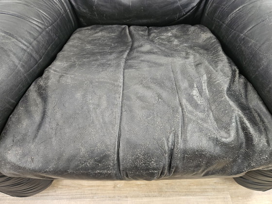 Image 1 of 'Piumotto' Leather Armchairs By Arrigo Arrigoni For Busnelli