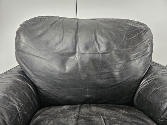 Image 1 of 'Piumotto' Leather Armchairs By Arrigo Arrigoni For Busnelli