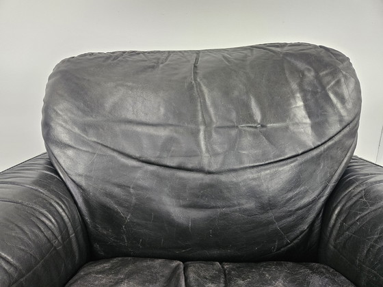 Image 1 of 'Piumotto' Leather Armchairs By Arrigo Arrigoni For Busnelli