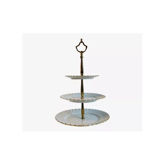 Image 1 of Vintage 3 tier server in Limoges porcelain by Haviland