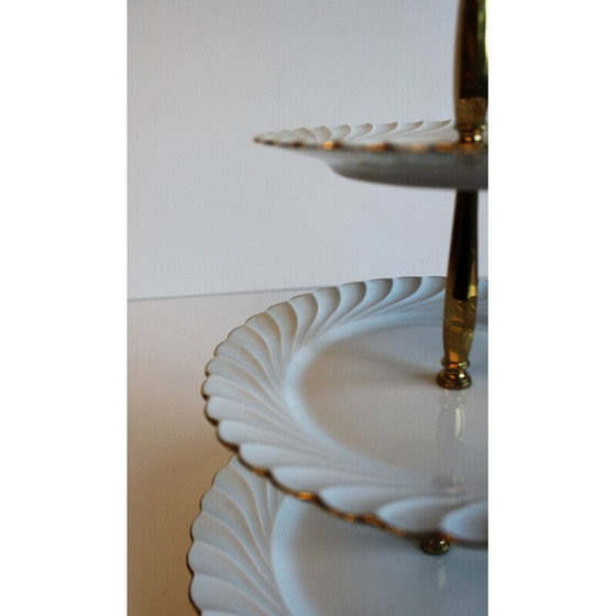 Image 1 of Vintage 3 tier server in Limoges porcelain by Haviland