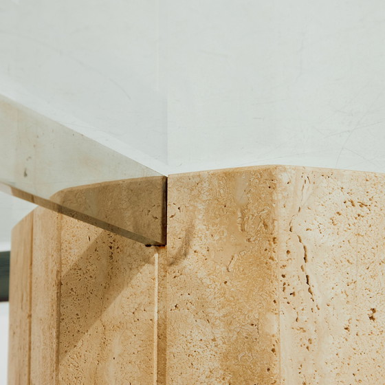 Image 1 of Mesa de centro de piedra caliza italiana Mk9883