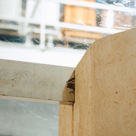 Image 1 of Mesa de centro de piedra caliza italiana Mk9883