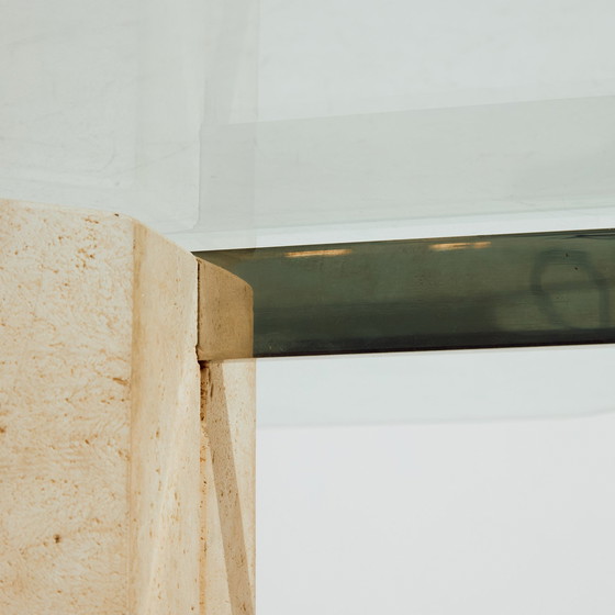 Image 1 of Mesa de centro de piedra caliza italiana Mk9883