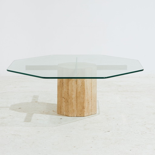 Mk9883 Italian Limestone Coffee Table