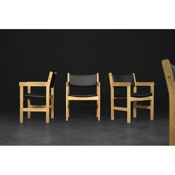Image 1 of Set of 4 vintage Danish oakwood armchairs by Hans J. Wegner for Getama, 1960s