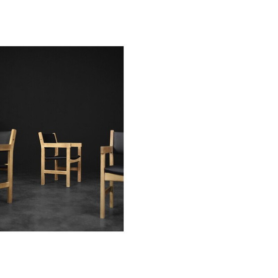 Image 1 of Set of 4 vintage Danish oakwood armchairs by Hans J. Wegner for Getama, 1960s