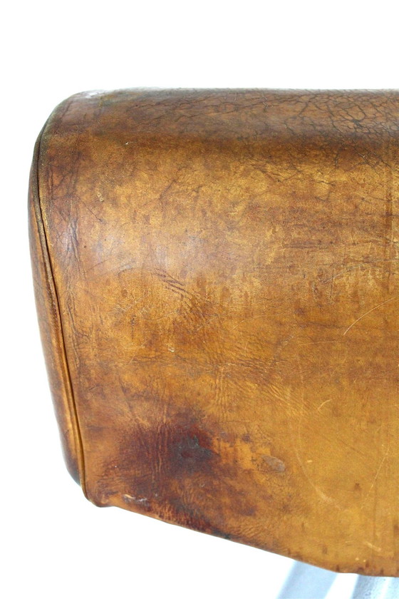 Image 1 of Cavallo con maniglie da ginnastica d'epoca in pelle, anni '50