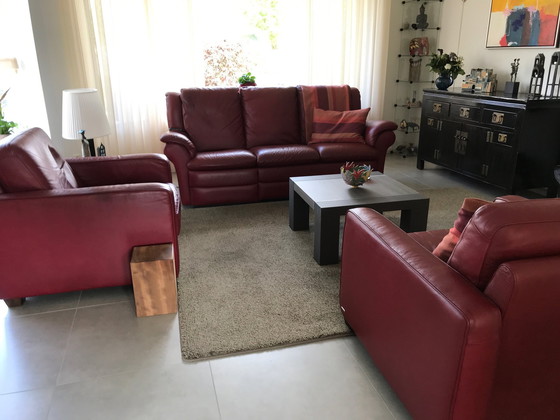 Image 1 of Natuzzi 3-seater sofa & 2 armchairs