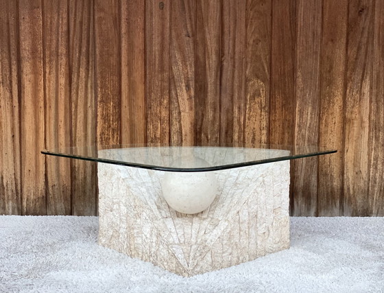 Image 1 of Table basse vintage en mactanstone