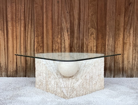 Image 1 of Vintage mactanstone coffee table