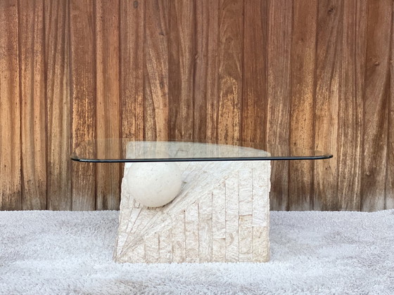 Image 1 of Table basse vintage en mactanstone