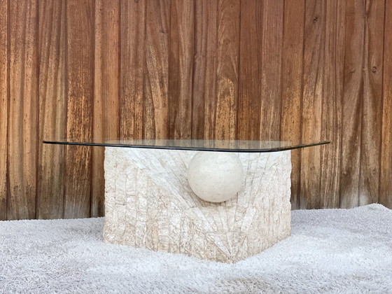 Image 1 of Vintage mactanstone coffee table