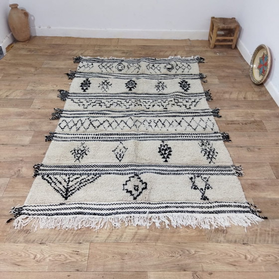 Image 1 of Beni Ouarain Carpet Of High Quality Wool - Tapis Beni Ouarain En Laine De Haute Qualité