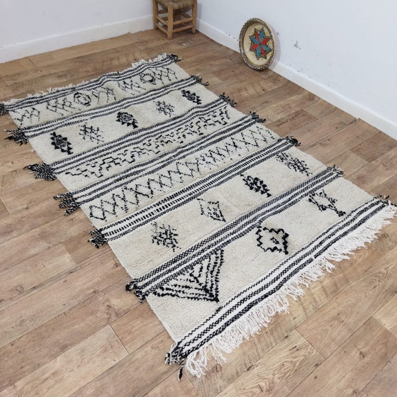 Image 1 of Beni Ouarain Carpet Of High Quality Wool - Tapis Beni Ouarain En Laine De Haute Qualité