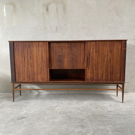  Mid Century Design danois Buffet à hauts plateaux Bois de rose 1960