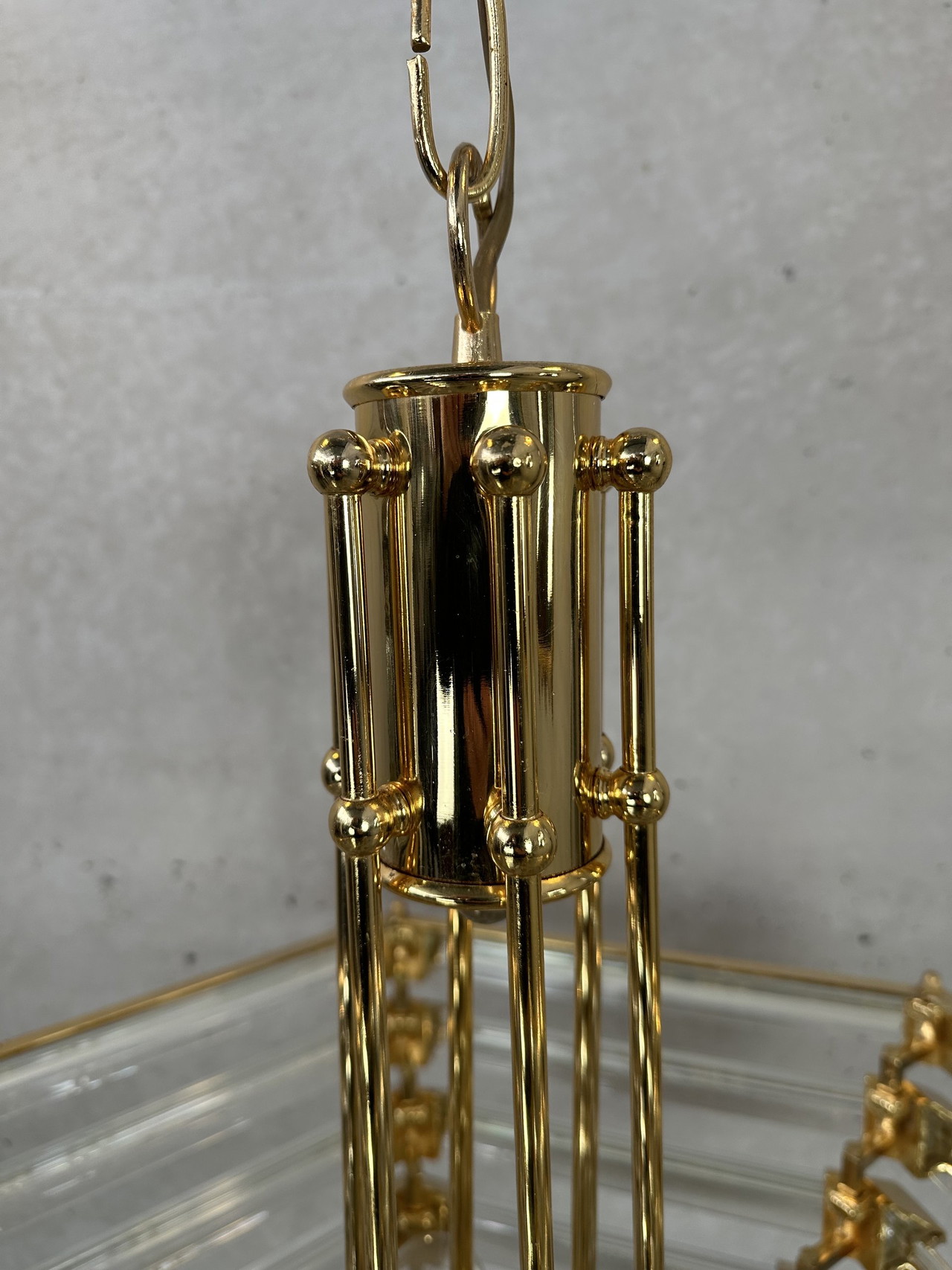 Lampe De Table Bakalowits & Söhne Style Régence - Laiton Et Cristal - Vintage