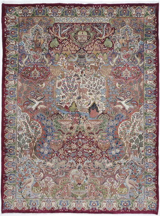 Original hand-knotted Persian carpet Kashmar Fine Paradise Design 393 X 295 Cm Top condition