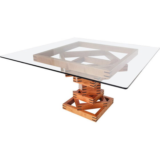 Image 1 of Mid century "Metaphora" coffee table by Massimo et Lella Vignelli for Martinelli Luce