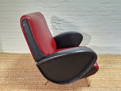 Chaise longue vintage italienne Rockabilly, années 1950