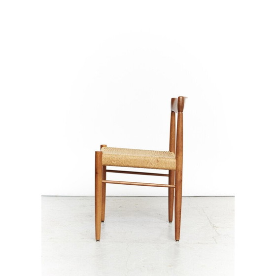 Set di 4 sedie da pranzo vintage in teak massello e corda di carta di Harry W.Klein per Bramin, Danimarca (photo 3 of 12)
