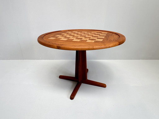 Danish Teak Chess Table By Pedersen & Hansen For Viby J, 1960S