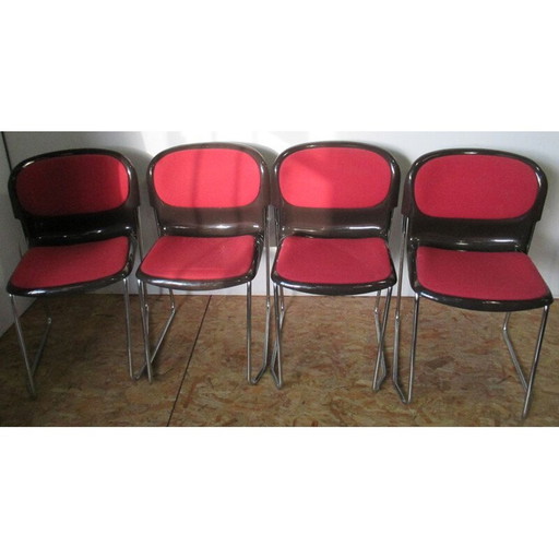 Set of 4 vintage SM400 Chairs by Drabert, 1980s
