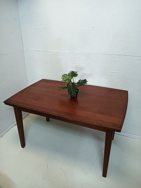 Image 1 of Table de salle à manger extensible en bois massif