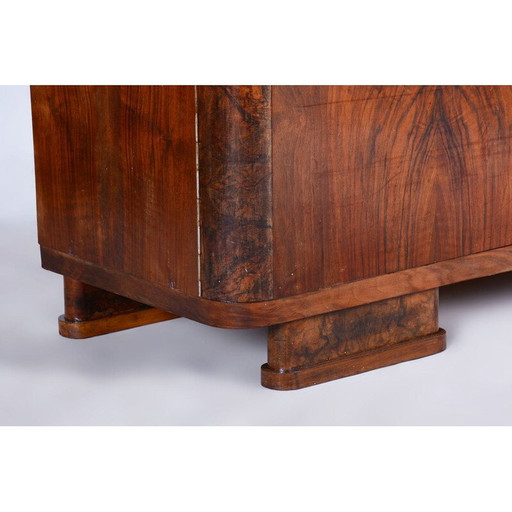 Vintage Art Deco walnut sideboard by J. Halabala for UP Zavody, Czechoslovakia 1930