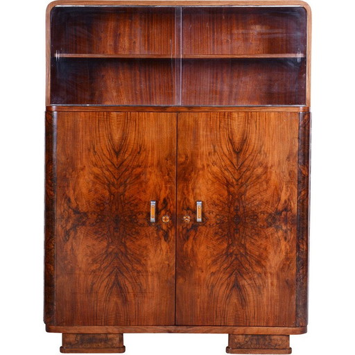 Vintage Art Deco walnut sideboard by J. Halabala for UP Zavody, Czechoslovakia 1930