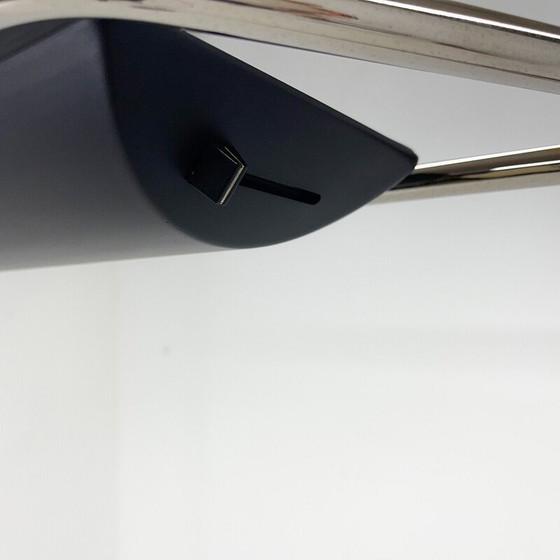 Image 1 of Vintage chrome and marble floor lamp by Bruno Gecchelin for Guzzini, Italy 1970s