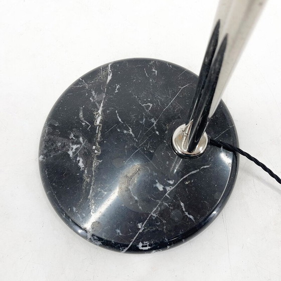 Image 1 of Vintage chrome and marble floor lamp by Bruno Gecchelin for Guzzini, Italy 1970s