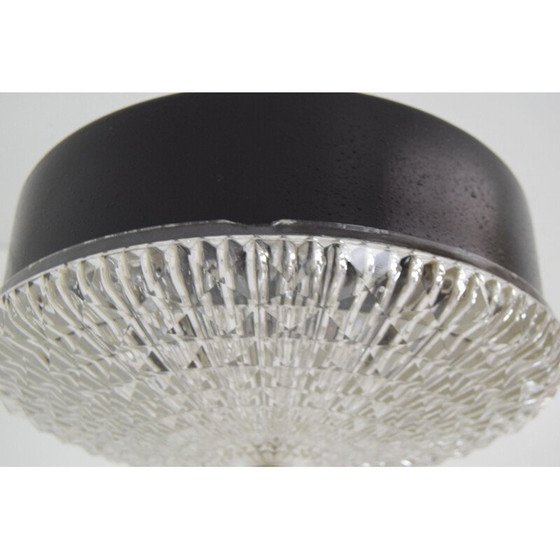 Image 1 of Lampada a sospensione vintage in vetro e metallo di Jilove Decina, Cecoslovacchia, 1960