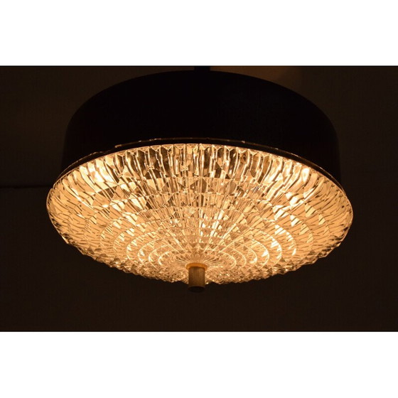 Image 1 of Lampada a sospensione vintage in vetro e metallo di Jilove Decina, Cecoslovacchia, 1960