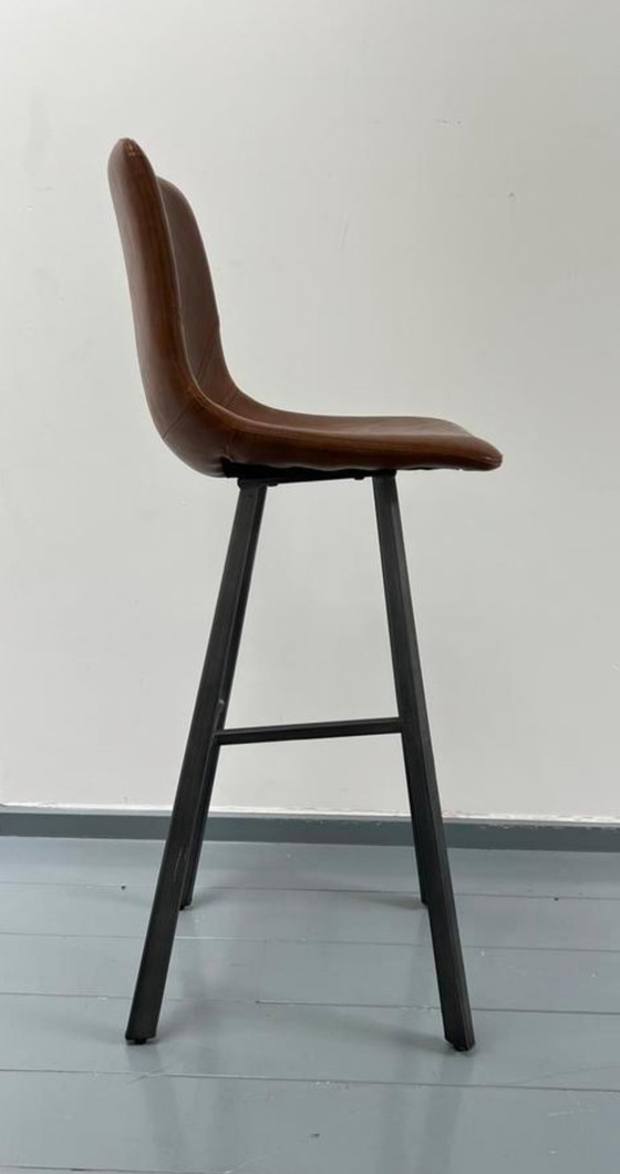 Image 1 of Industrial Barstool Logan Cognac Leather