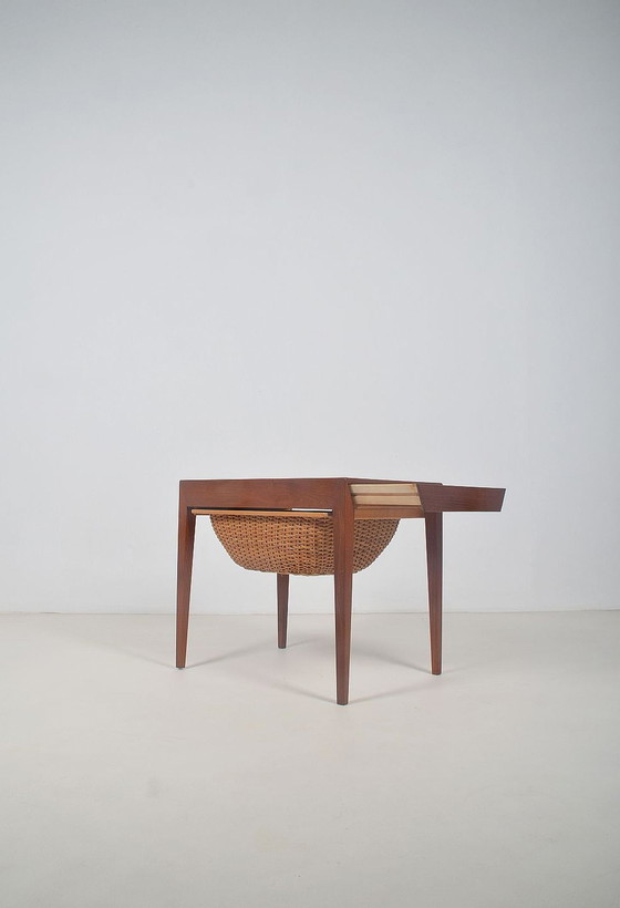 Image 1 of Table de couture danoise conçue par Severin Hansen pour Haslev, années 1960