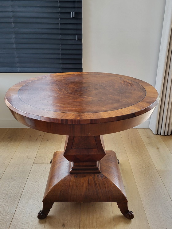 Image 1 of Antique round table, empire style, 1923, Germany