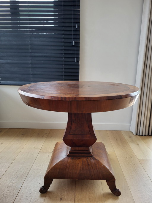 Antique round table, empire style, 1923, Germany