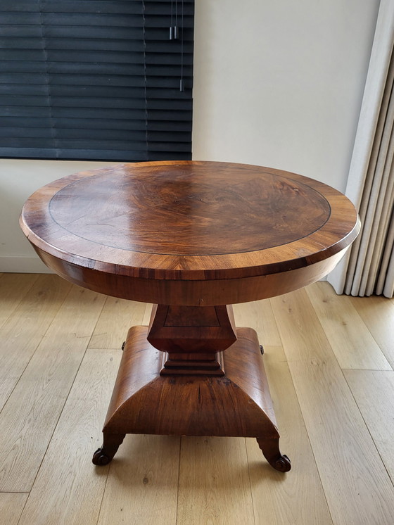 Image 1 of Antique round table, empire style, 1923, Germany