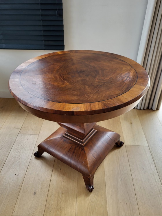 Image 1 of Antique round table, empire style, 1923, Germany