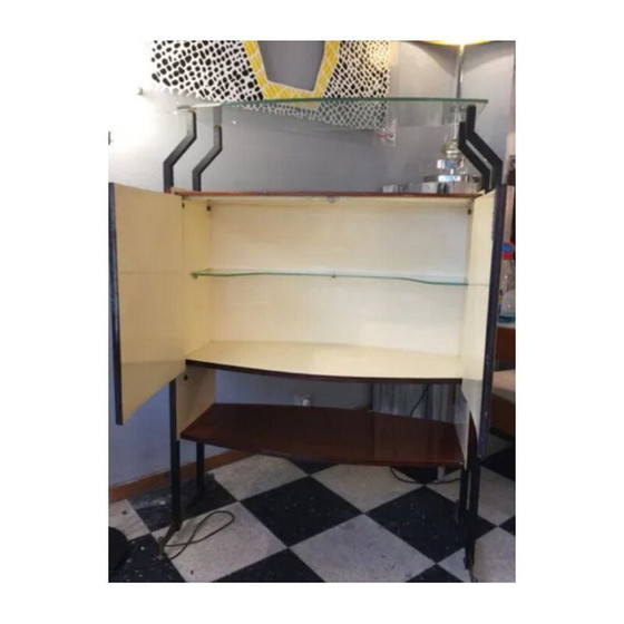 Image 1 of Vintage steel and Italian brass work bar 1960