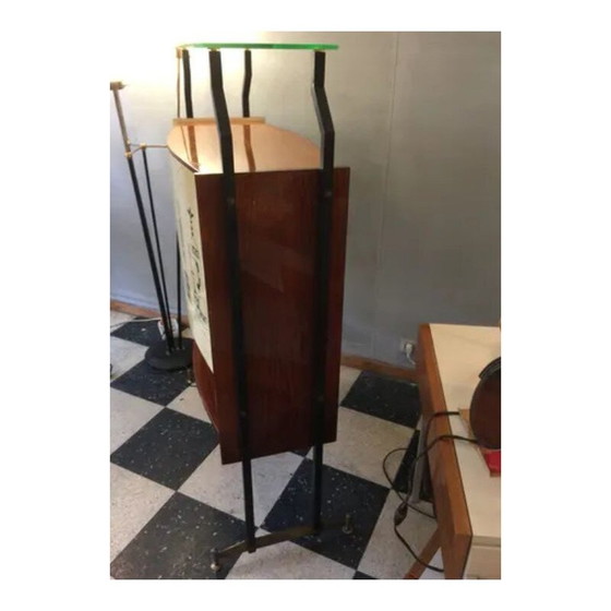 Image 1 of Vintage steel and Italian brass work bar 1960