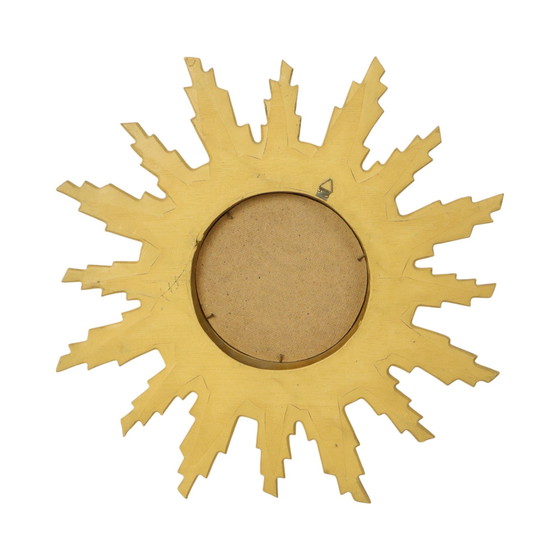 Image 1 of Large Wooden Sun Mirror