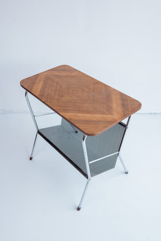 Image 1 of 1960s side table with pilastro reading rack