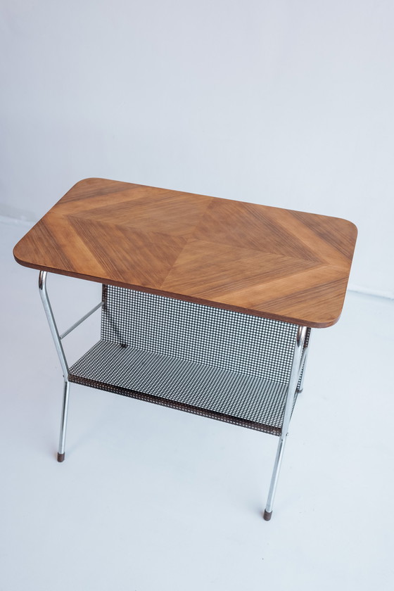 Image 1 of 1960s side table with pilastro reading rack