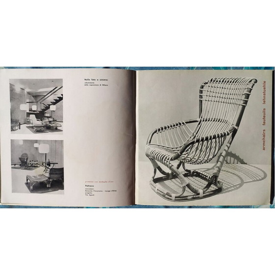Image 1 of Vintage Bp4 wicker armchair by Tito Agnoli for Pierantonio Bonacina, 1959