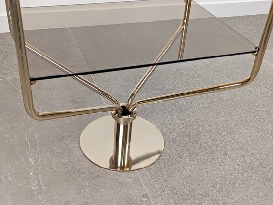 Image 1 of Mid-Century Designer Tension Pole Shelving In Brass, 1960S