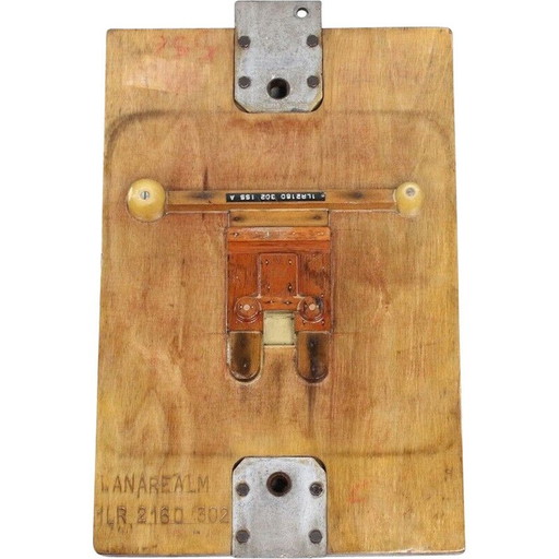 Vintage mixed wood wall art, 1960