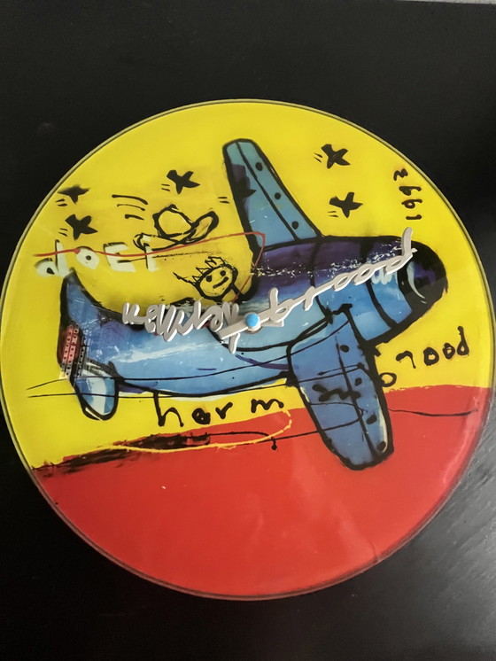 Image 1 of Herman Brood Airplane clock glass